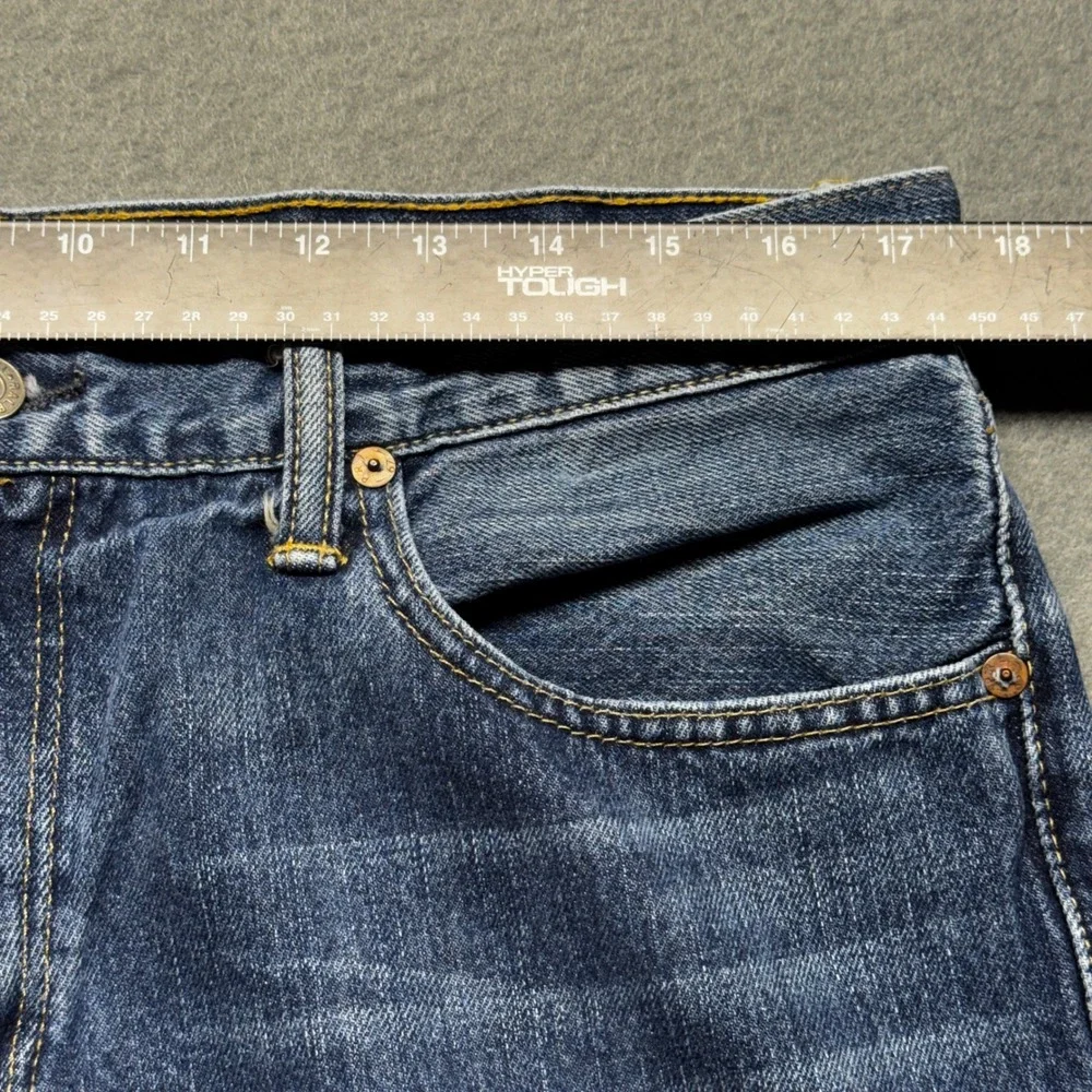 Polo Ralph Lauren Varick Slim Straight Jeans Mens 35x32 Blue Cotton Denim RL